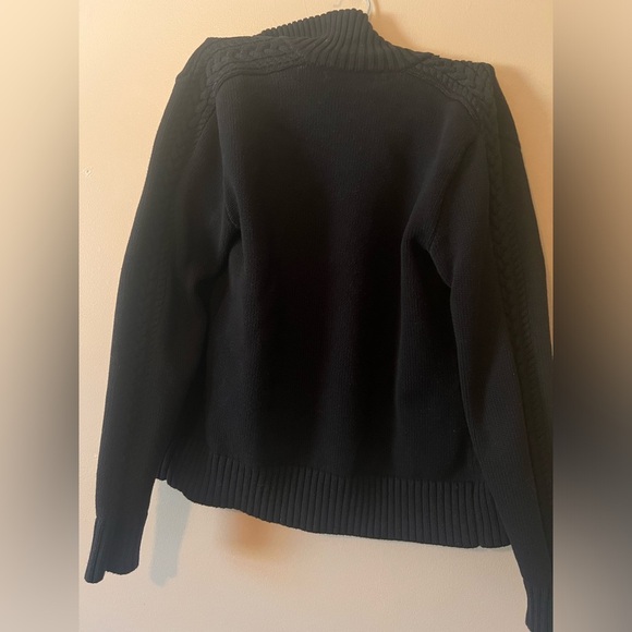 Ralph Lauren Sport cotton full zip thick knit sweater jacket braided weave small - Picture 5 of 7